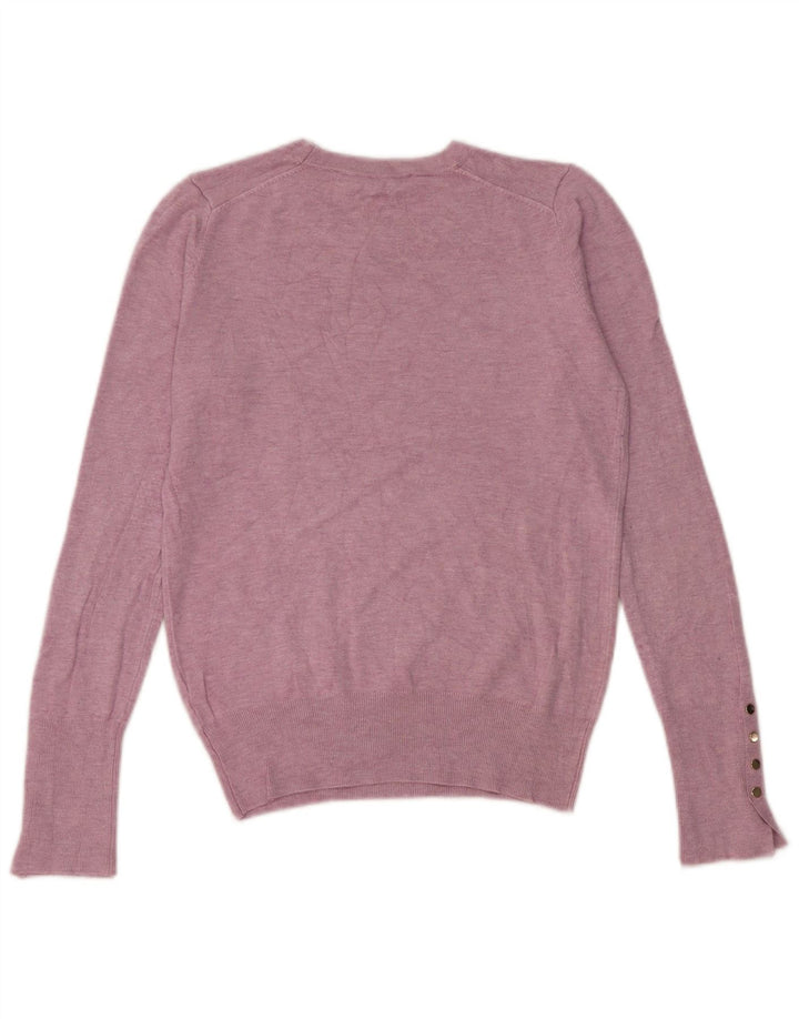 Zara Γυναικείο πουλόβερ με λαιμόκοψη UK 8 Small Pink