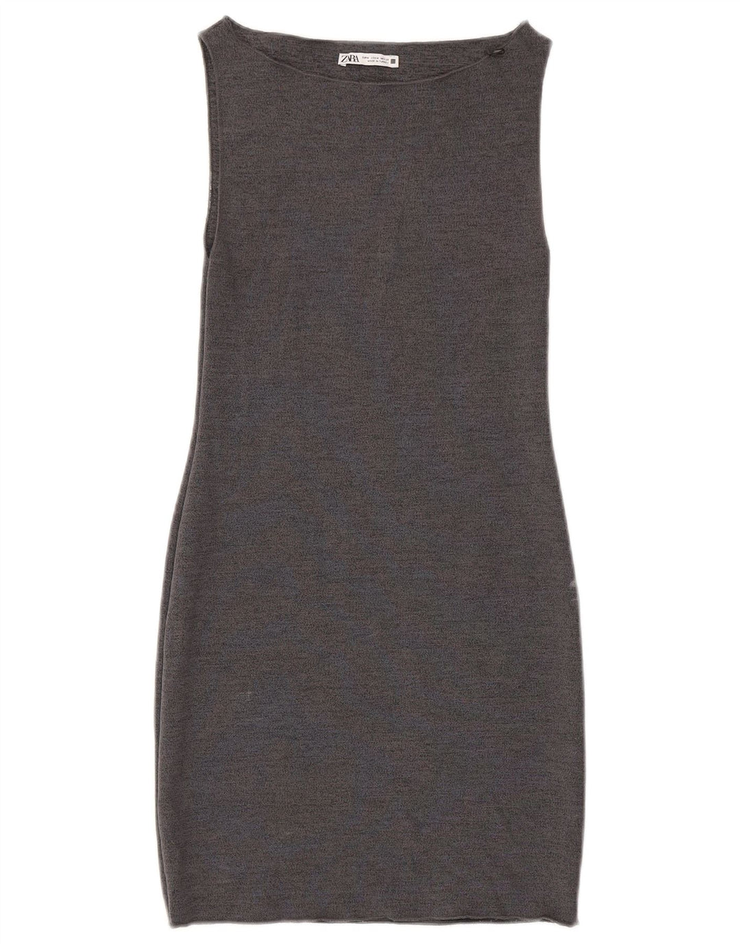 Zara Γυναικείο Αμάνικο Φόρεμα UK 12 Γκρι Βισκόζη