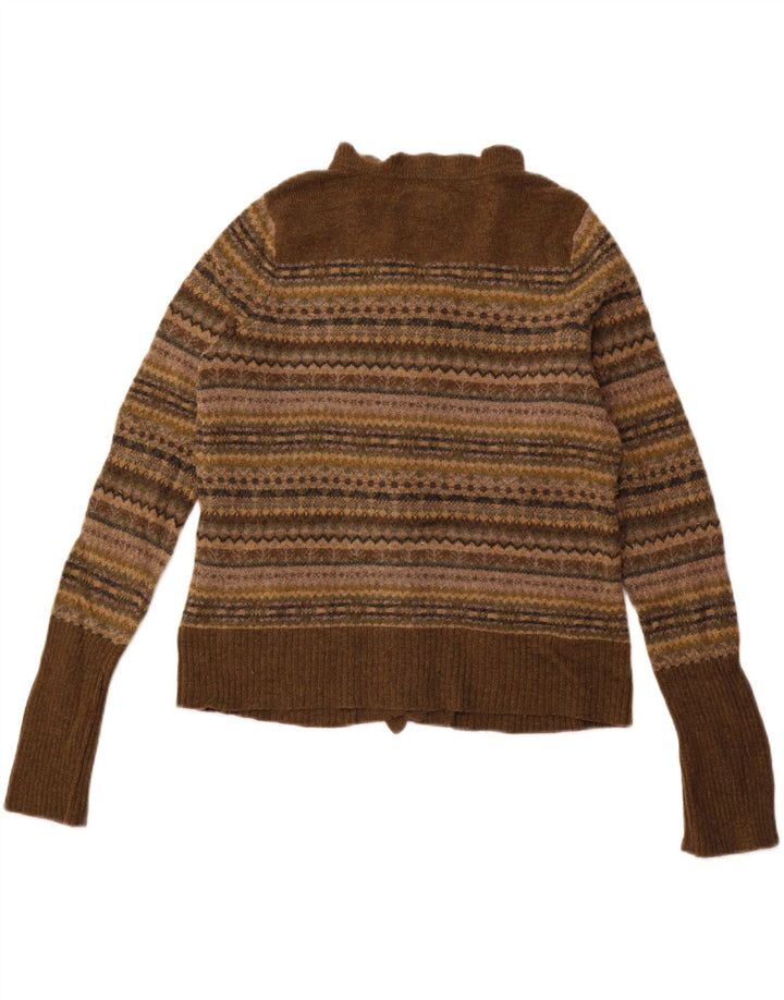 Eddie Bauer Γυναικείο πουλόβερ Petite Cardigan UK 14 Large Green Lambswool