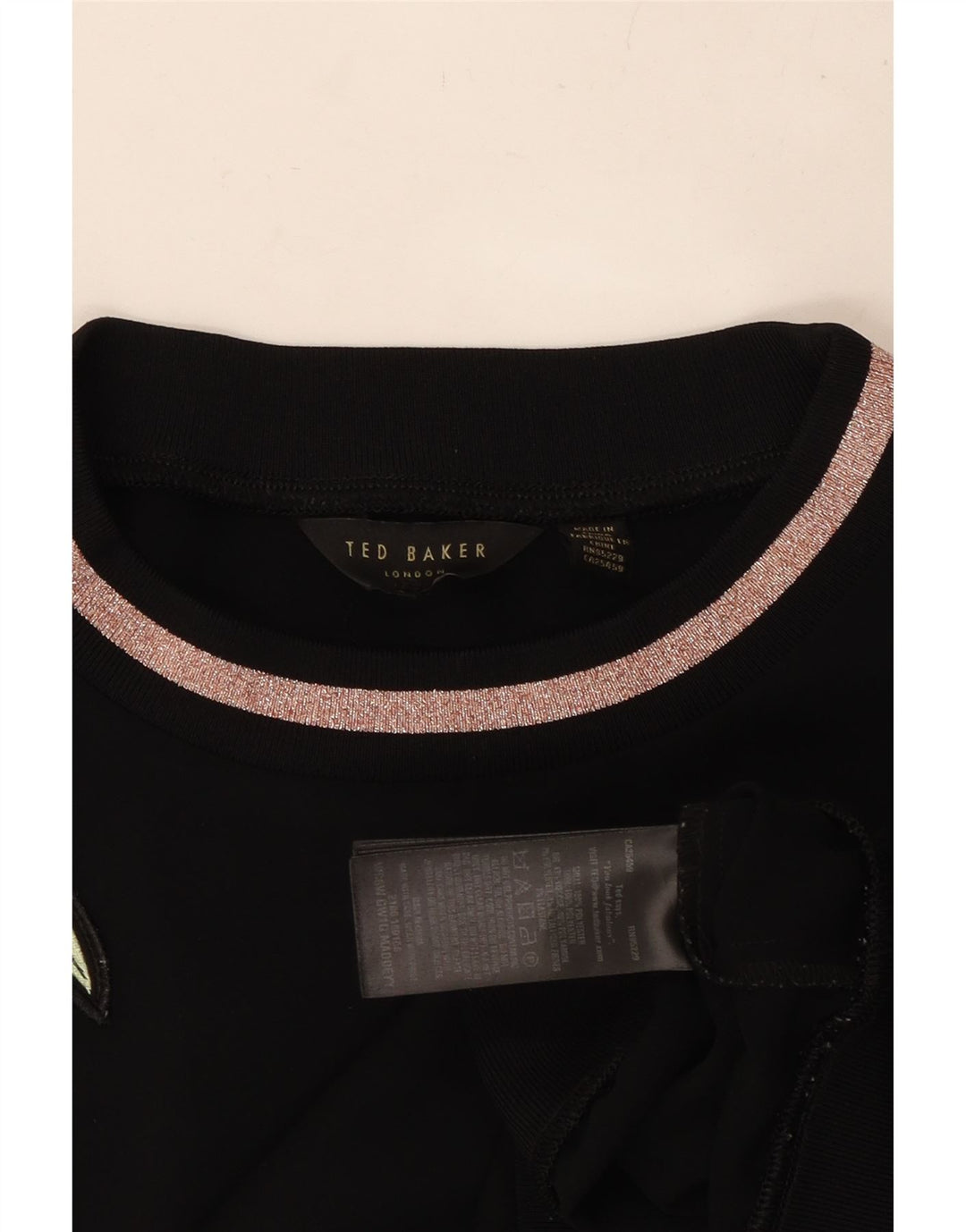 TED BAKER Γυναικεία φούτερ Jumper UK 14 Medium Black Floral Polyester