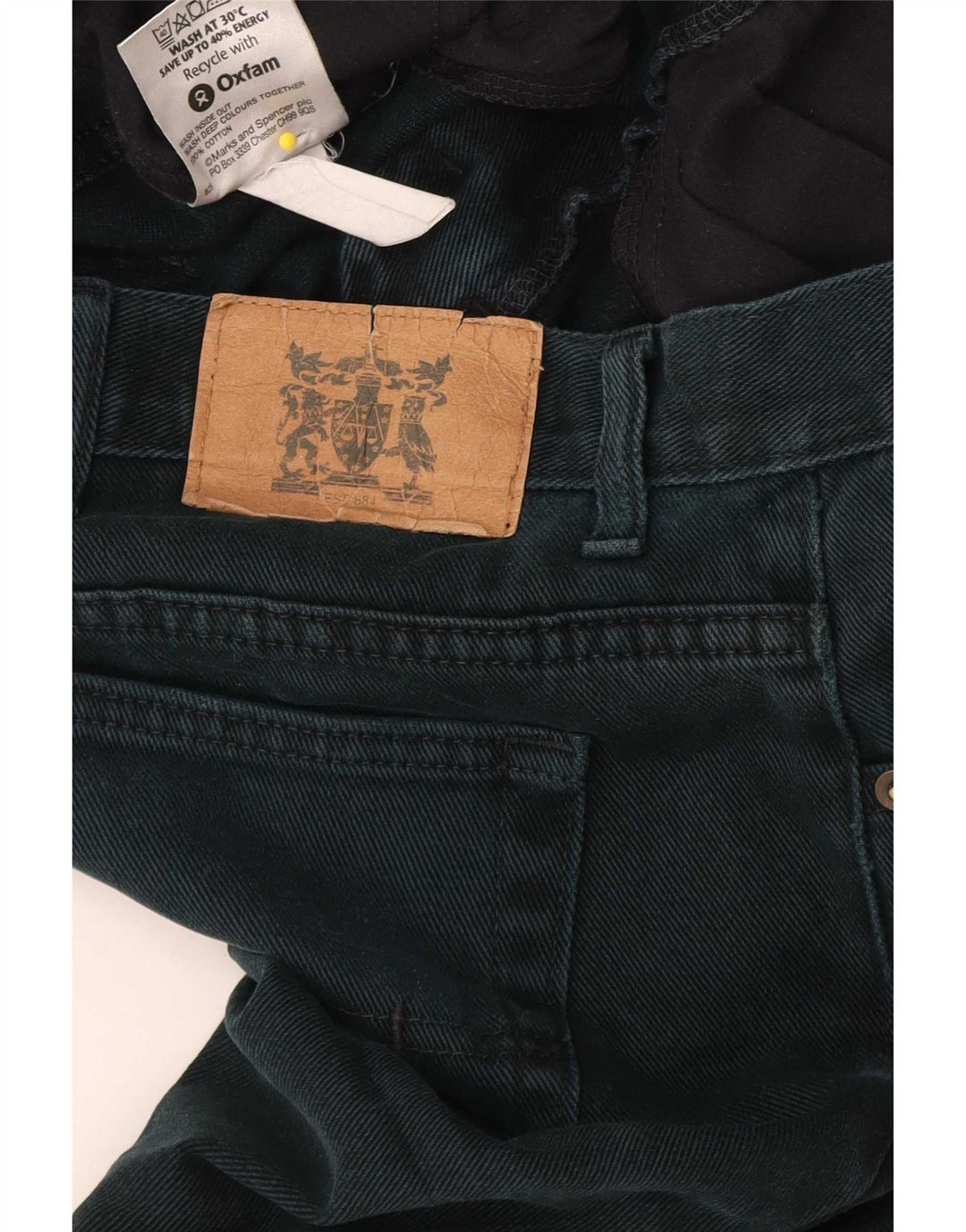 Ανδρικό τζιν ίσιο Marks & Spencer W38 L29 Μαύρο βαμβακερό