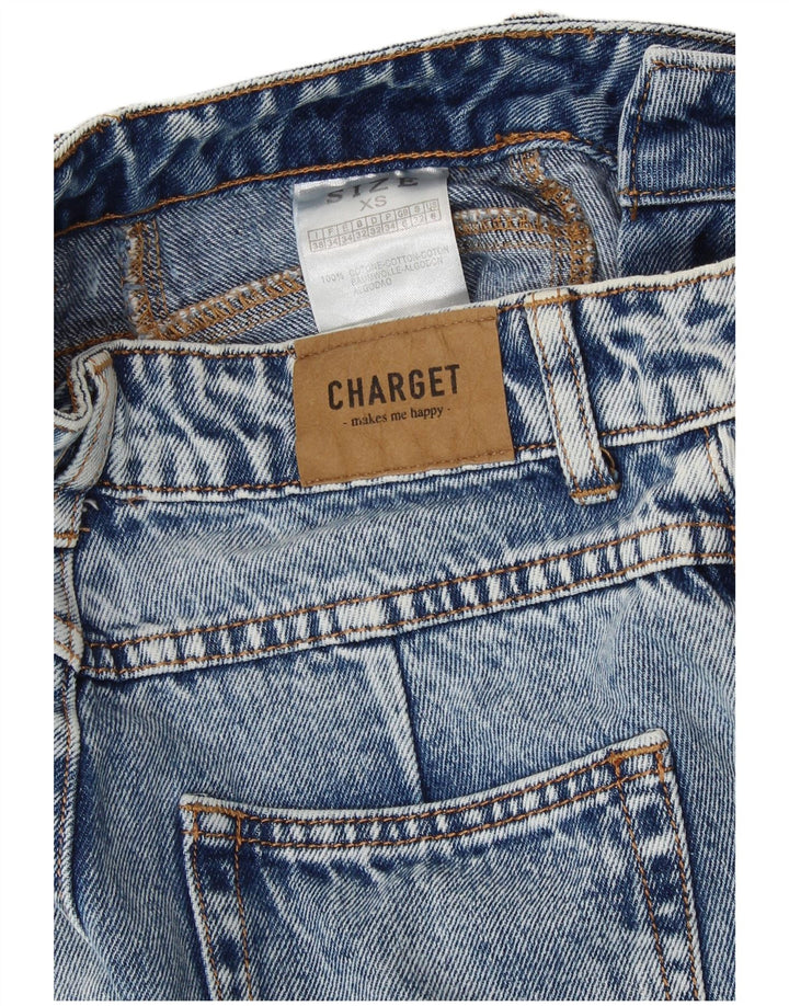 VINTAGE Γυναικείο κωνικό ψηλόμεσο τζιν UK 6 XS W25 L25 Μπλε βαμβακερό