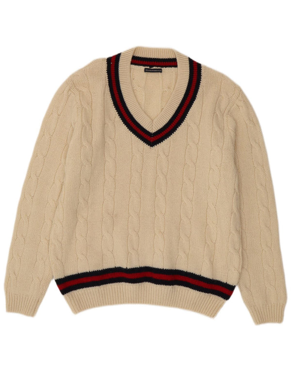 Brandy Melville γυναικείο πουλόβερ με λαιμόκοψη UK 18 XL σε ανοιχτό ριγέ