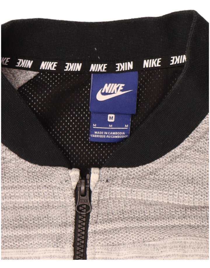 Ανδρική φόρμα NIKE Μπουφάν με μεσαίο γκρι βαμβακερό ριγέ