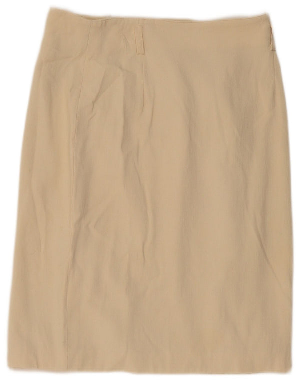 La Belle Womens High Waist Pencil Skirt EU 44 XL W32 Beige Viscose