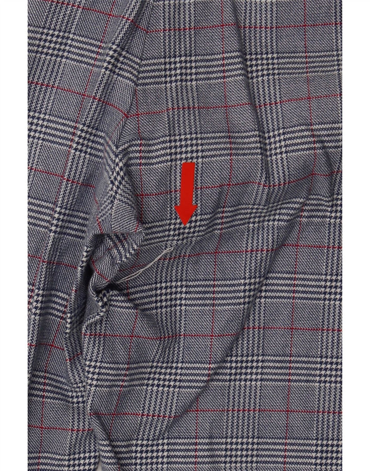 Massimo Dutti Γυναικείο παντελόνι Chino EU 38 Small W30 L26 Blue Houndstooth