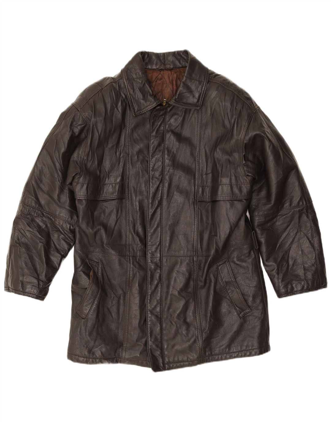 VINTAGE Ανδρικό Δερμάτινο Μπουφάν IT 52 XL Μαύρο Δερμάτινο