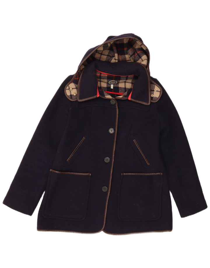 Γυναικείο παλτό Joules με κουκούλα UK 12 Medium Navy Blue Polyester