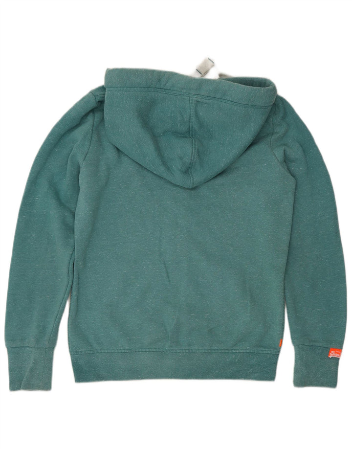 Ανδρικό πουλόβερ με κουκούλα με φερμουάρ Superdry, βαμβακερό μεσαίο πράσινο