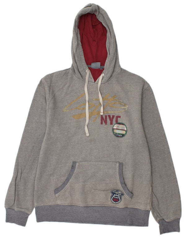 Lotto Mens Graphic Hoodie Jumper XL Γκρι βαμβακερό