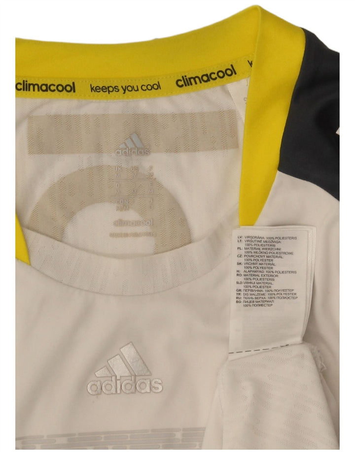 Ανδρικό γραφικό μπλουζάκι Adidas Climacool Top Medium White Colourblock