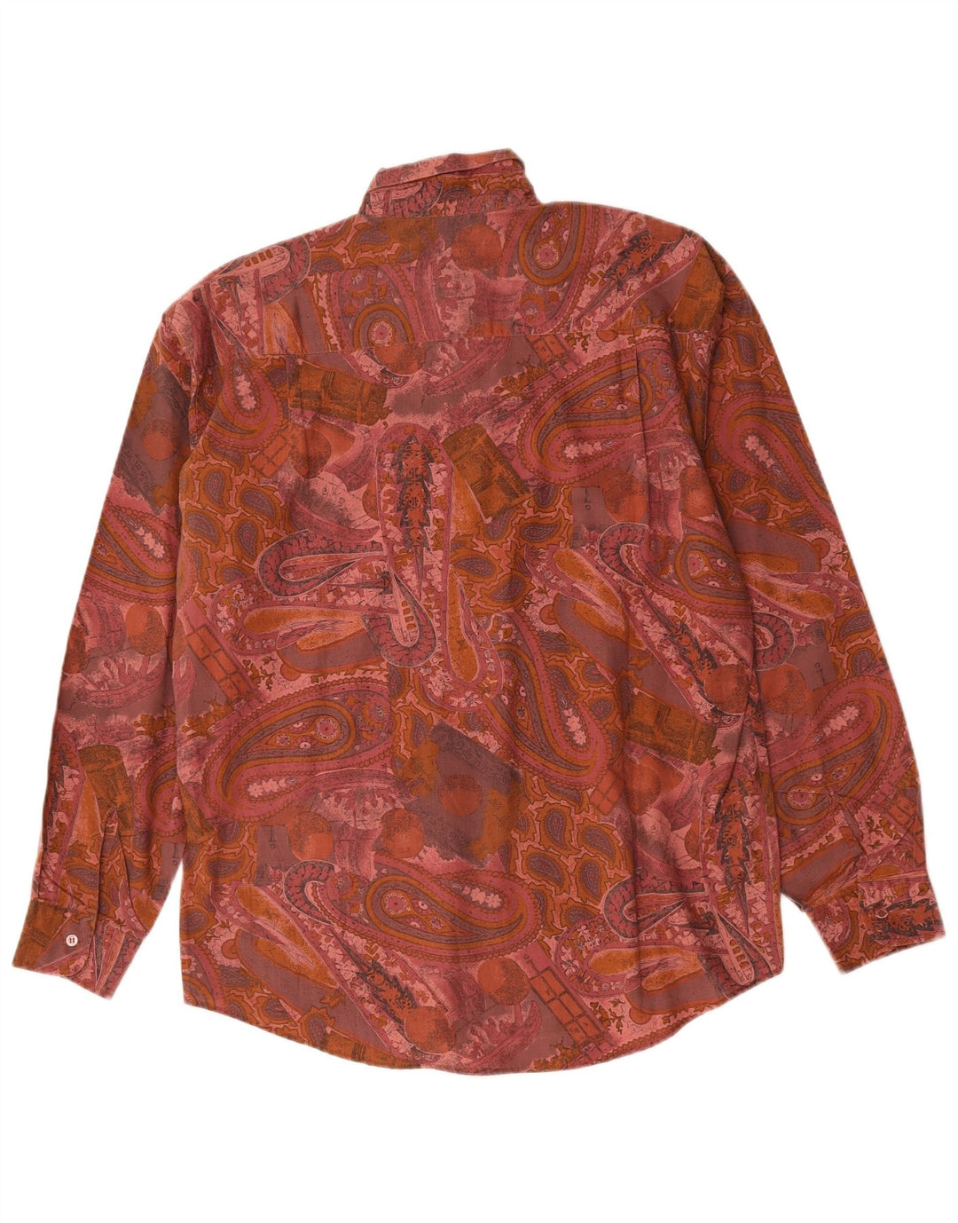 Vintage ανδρικό πουκάμισο μεγάλο ροζ Paisley