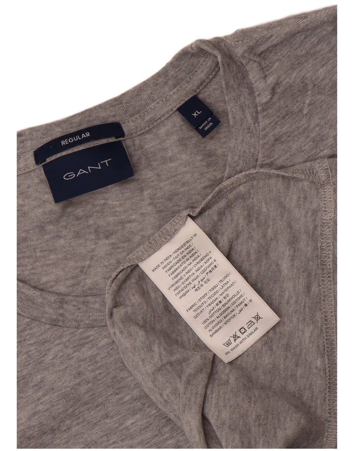 Ανδρικό μπλουζάκι GANT Regular Fit Top XL Γκρι βαμβακερό