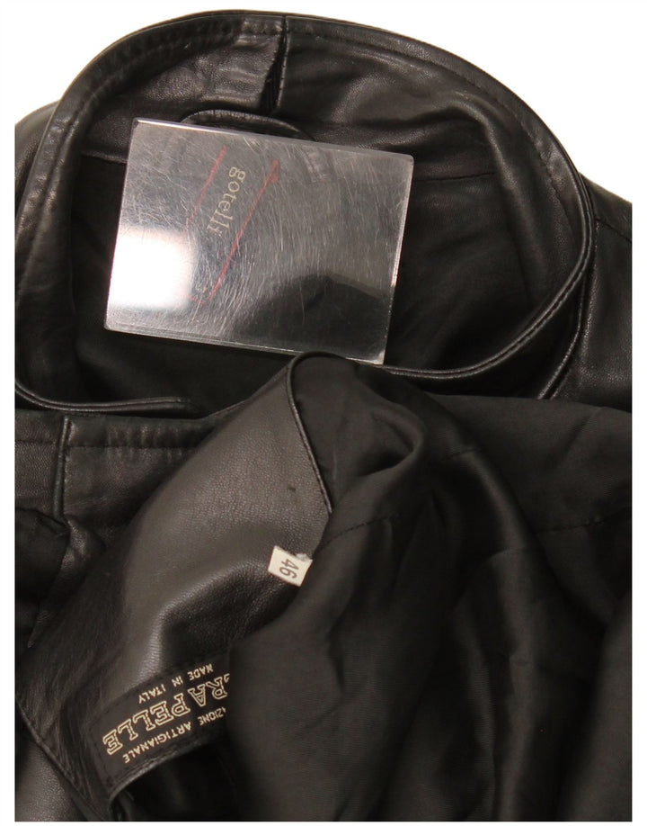 Gotelli Ανδρικό Δερμάτινο Μπουφάν IT 46 Small Black Leather