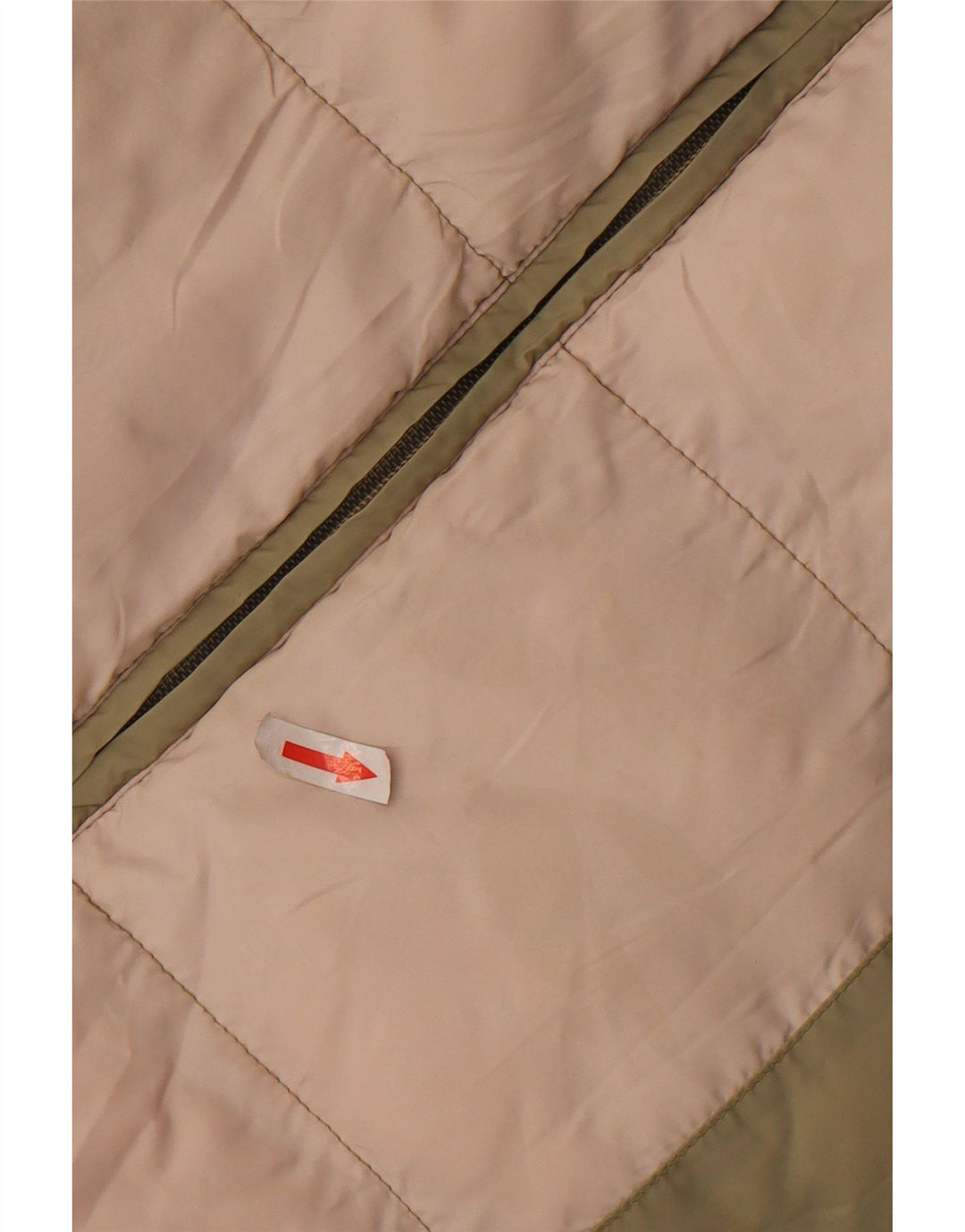 ASICS Γυναικείο padded Gilet UK 14 Medium Khaki Colorblock Πολυεστέρας