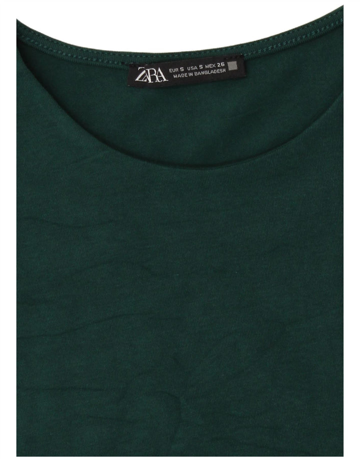 Zara γυναικείο τοπ μακρυμάνικο UK 10 Small Green