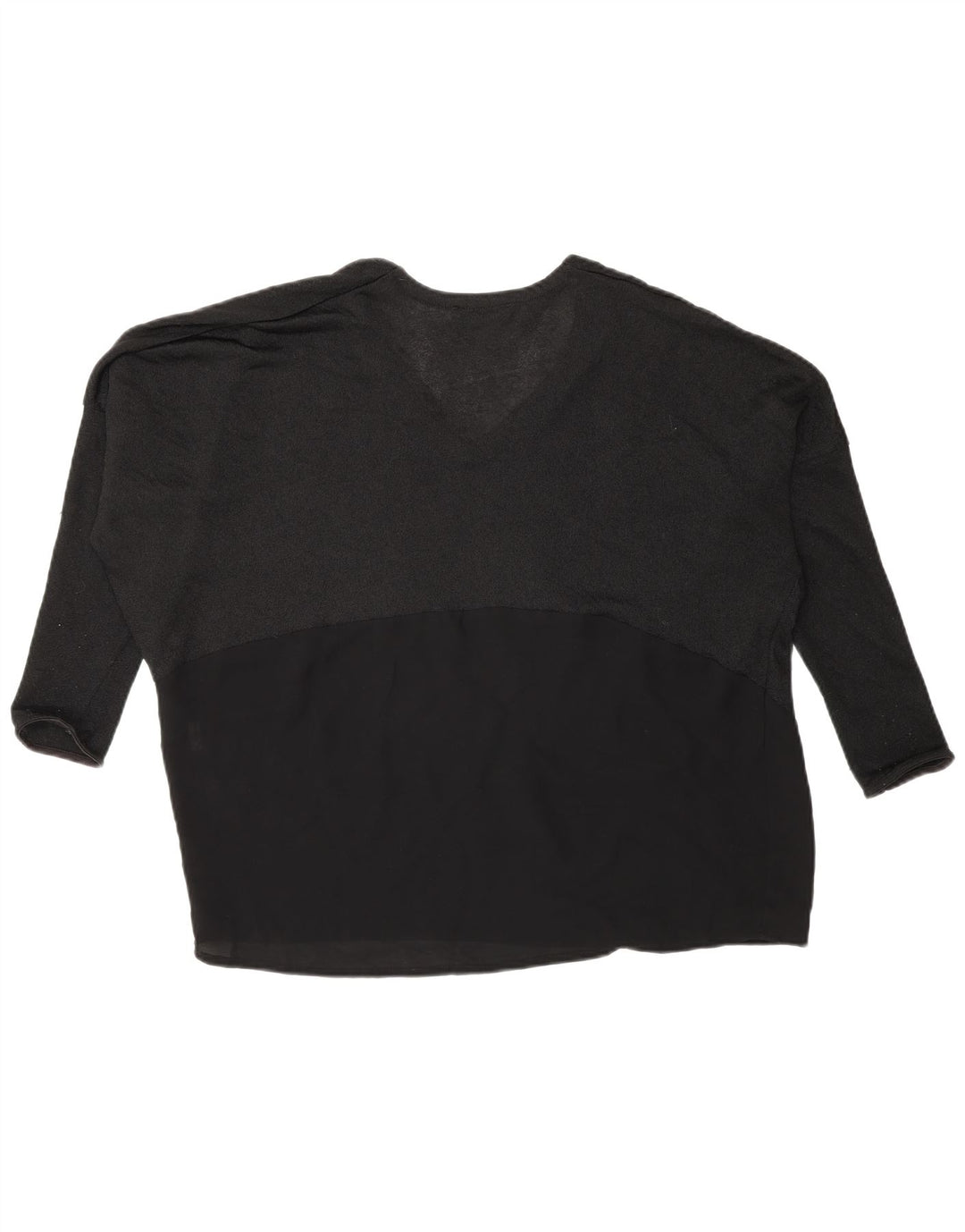 Zara Γυναικείο μπλουζάκι μακρυμάνικο UK 14 Medium Black