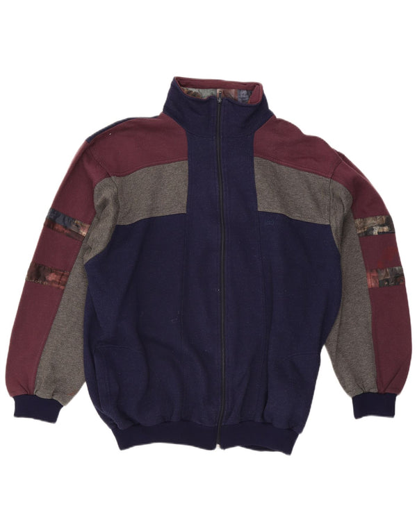 Ανδρική ζακέτα C & A πουλόβερ XL Navy Blue Colourblock Βαμβακερό