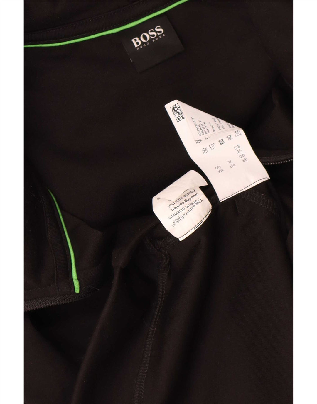 Ανδρικό πουλόβερ με κουκούλα με φερμουάρ Hugo Boss XL Μαύρο πολυεστέρα