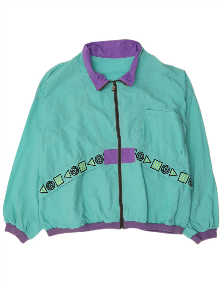 Ανδρική φόρμα Vintage Top Jacket XL Blue Geometric Polyamide