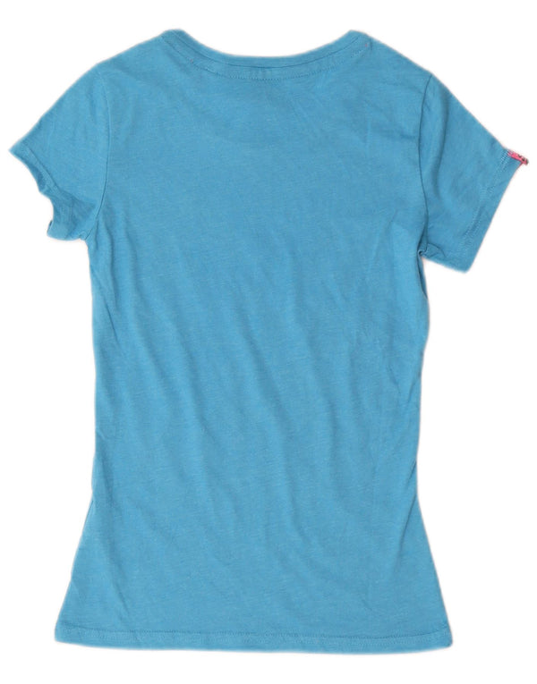 Superdry Γυναικείο T-Shirt Top UK 6 XS Μπλε βαμβακερό