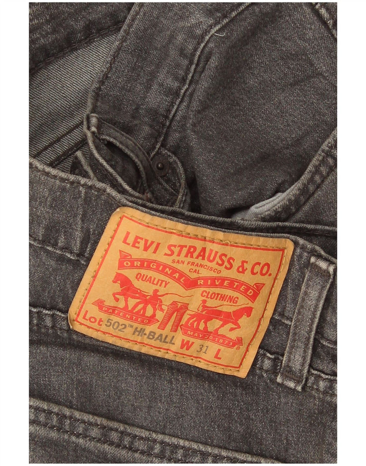 Levi's Mens 502 Tapered Jeans W31 L29 Γκρι βαμβακερό