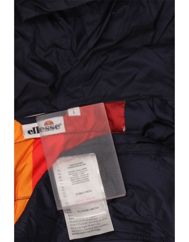 Ellesse Ανδρικό μπουφάν με κουκούλα UK 40 Large Navy Blue Nylon