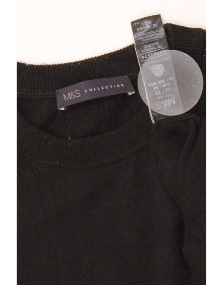 Marks & Spencer Γυναικείο φόρεμα άλτης UK 12 μεσαίο μαύρο μαλλί Merino