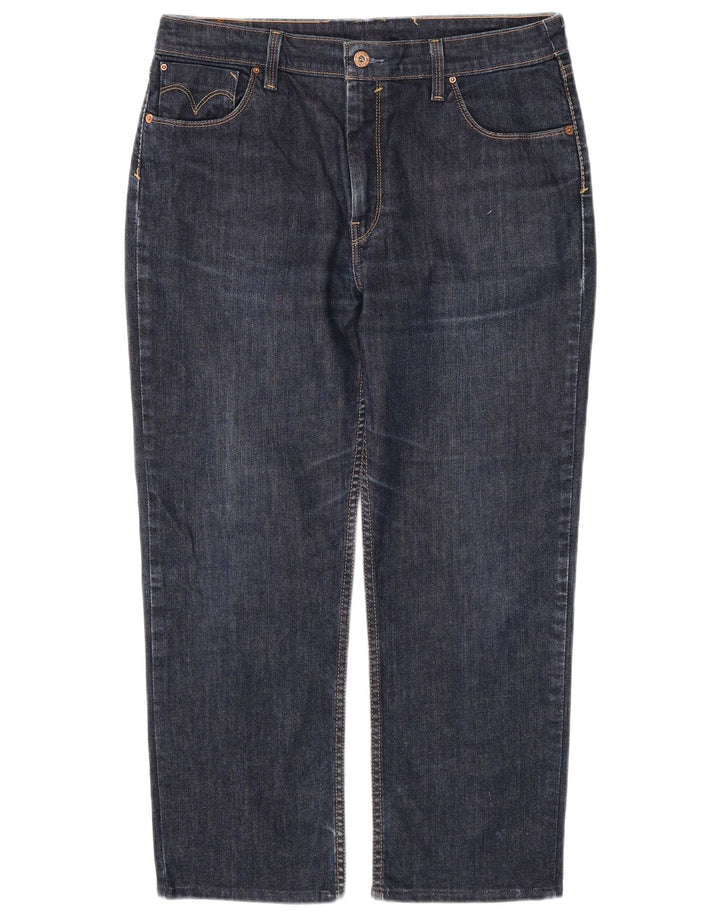 Γυναικείο τζιν Levi's Crop Straight W34 L26 Navy Blue Cotton