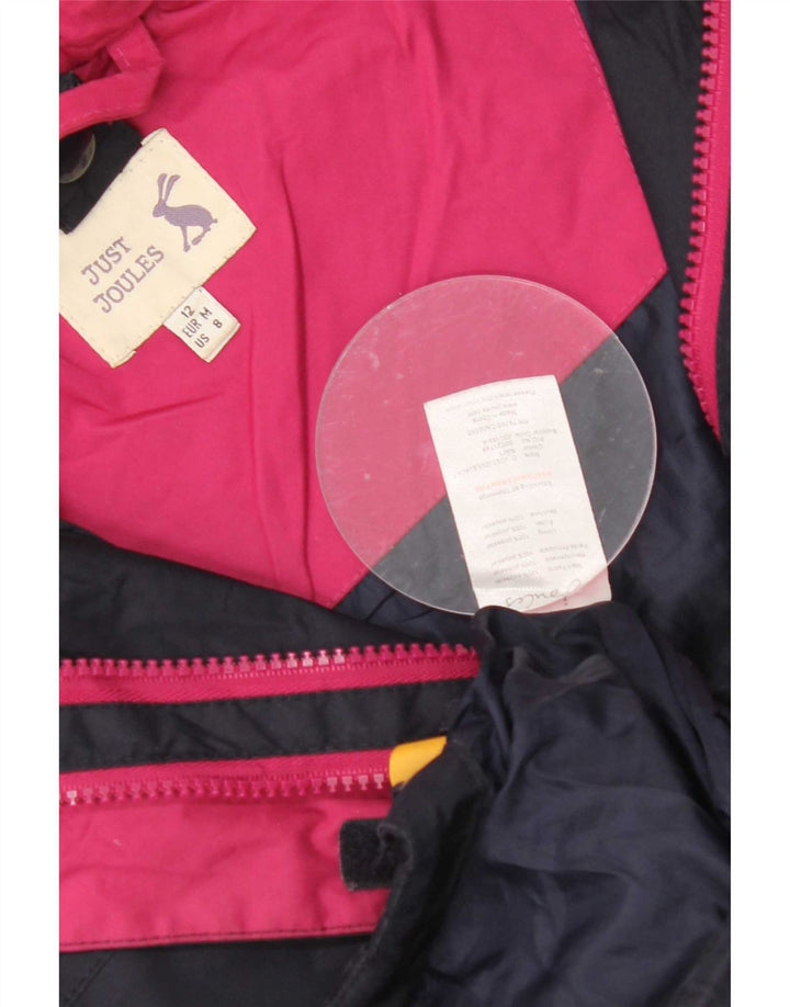 Joules Γυναικείο μπουφάν βροχής με κουκούλα UK 12 Medium Navy Blue Polyester