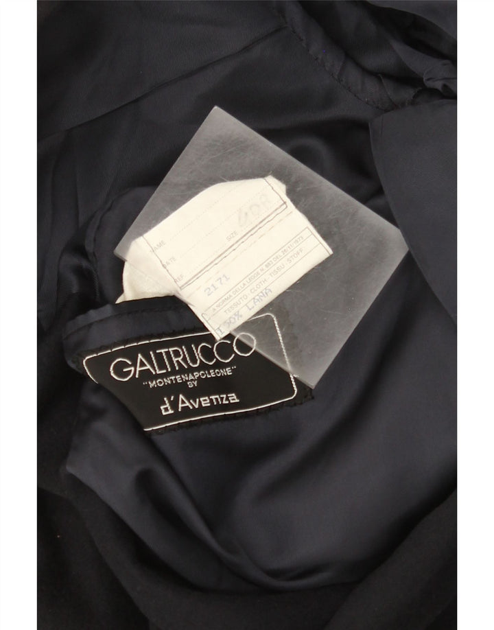 Galtrucco Ανδρικό Μπουφάν Blazer Διπλό στήθος IT 40 Μεγάλο Μαύρο Μάλλινο