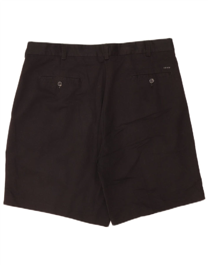 Izod Ανδρικό σορτς Chino με καρφίτσες W36 μεγάλο μαύρο πολυεστέρα