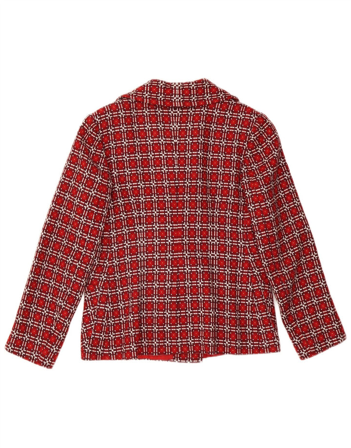 VINTAGE Γυναικείο σακάκι με διπλό στήθος UK 6 XS Red Check