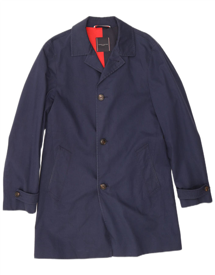 Ανδρικό πανωφόρι Tommy Hilfiger Tailored IT 48 Medium Navy Blue Cotton