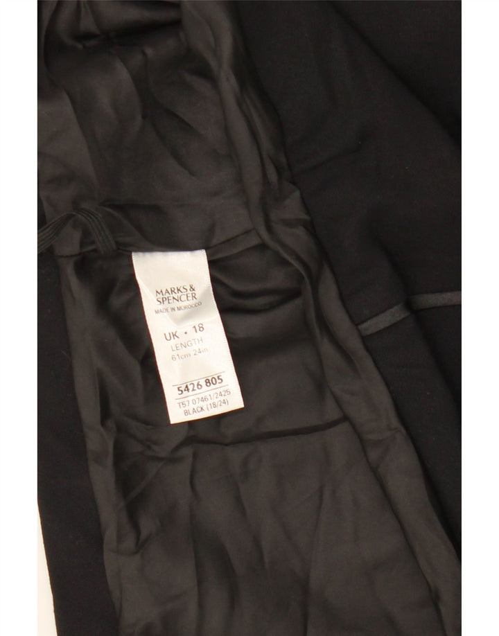 Marks & Spencer Γυναικεία φούστα A-Line UK 18 XL W40 Μαύρο Πολυεστέρας