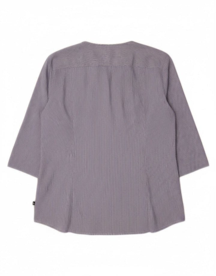 MARINA YACHTING Γυναικείο πουκάμισο 3/4 μανίκι Μπλούζα UK 18 XL Μπλε ρίγες