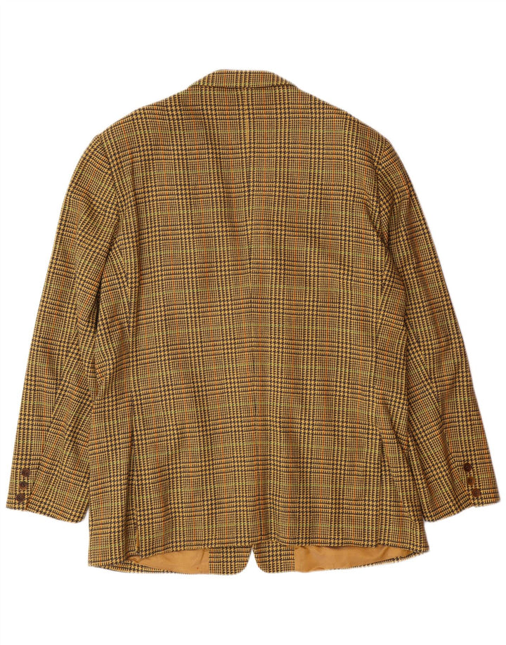 BYBLOS Ανδρικό σακάκι σακάκι με 3 κουμπιά IT 54 2XL Yellow Houndstooth