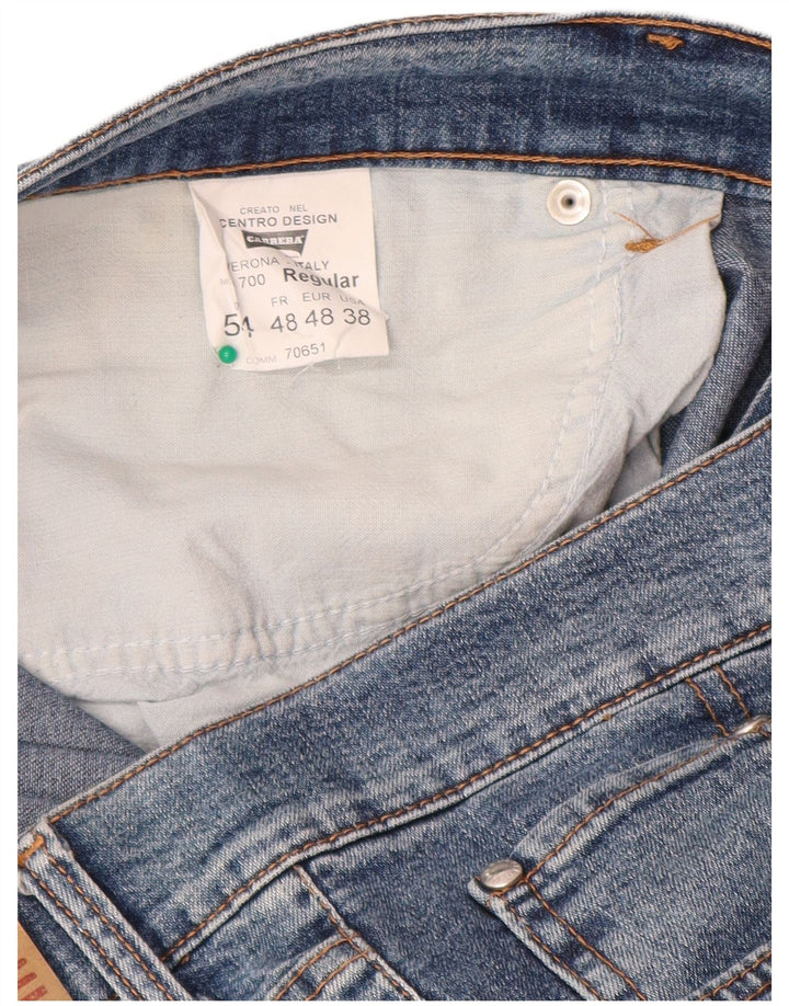 Carrera Mens 700 Regular Straight Jeans W38 L28 Μπλε Βαμβακερό
