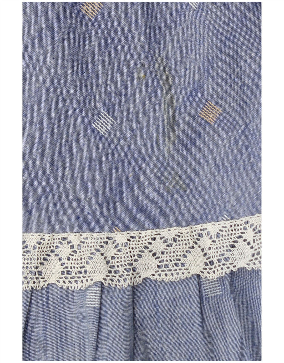 Vintage γυναικεία μάξι φούστα W28 με μπλε στίγματα