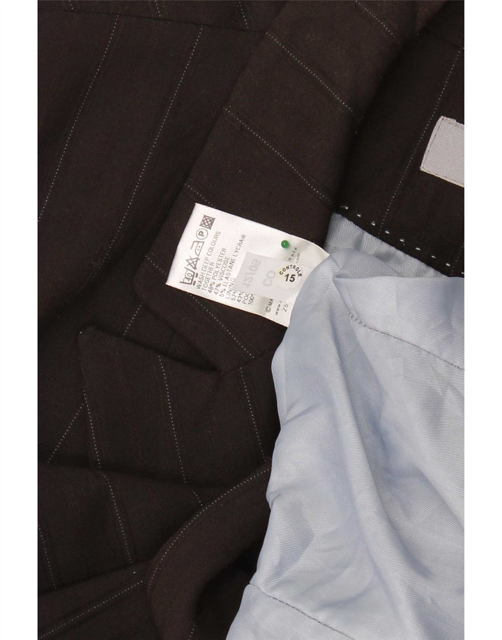 Marks & Spencer Γυναικείο Πανωφόρι UK 20 2XL Brown Pinstripe Polyester