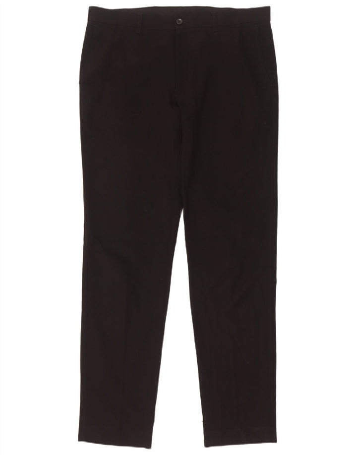 Marks & Spencer Ανδρικό Slim παντελόνι Chino W34 L33 Μαύρο πολυεστέρα