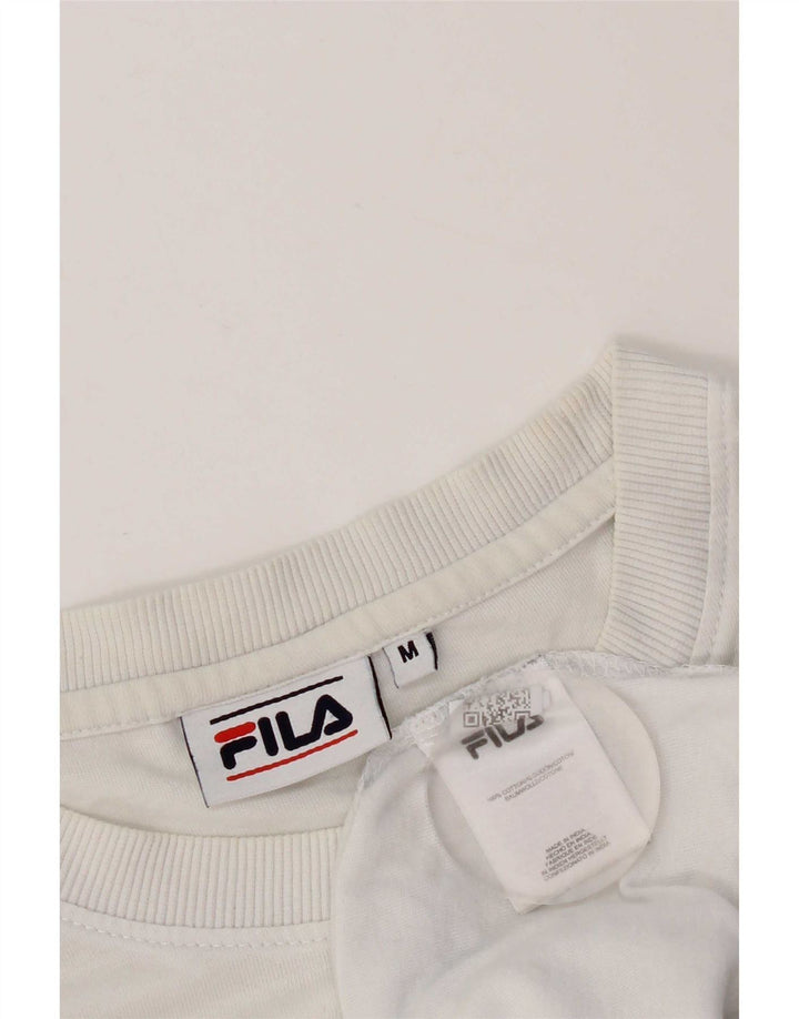 Ανδρικό γραφικό T-Shirt Fila Top Μεσαίο λευκό βαμβακερό