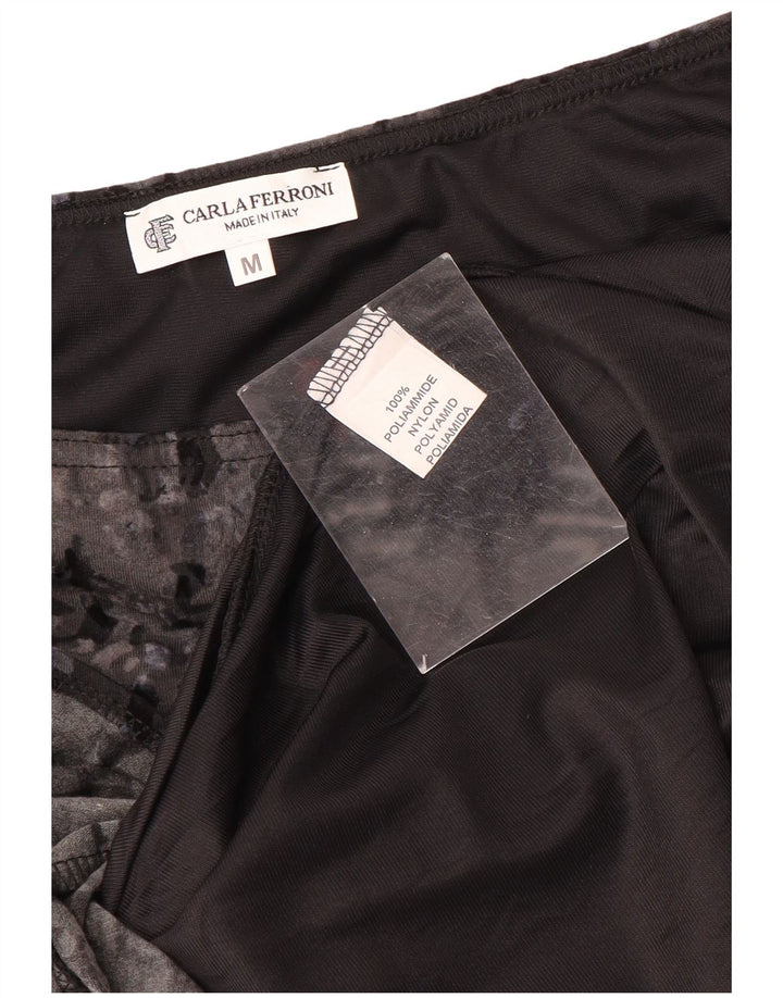 CARLA FERRONI Γυναικεία Τρομπέτα Φούστα Μεσαίο W30 Γκρι Animal Print Polyamide