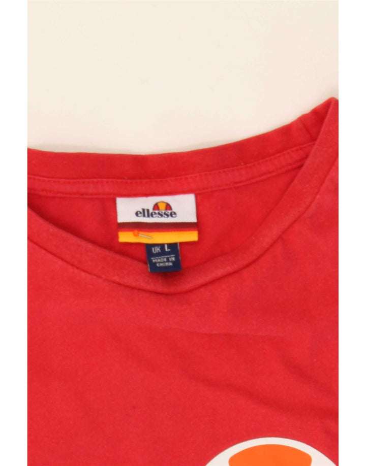 Ανδρικό γραφικό T-Shirt Ellesse Top Large Red