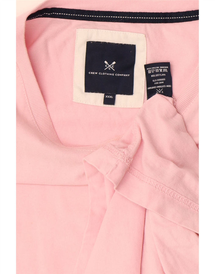 Ανδρικό T-Shirt Crew Clothing Top 3XL Ροζ Βαμβακερό