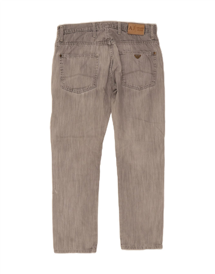 ARMANI Womens Straight Jeans W32 L28 Grey Cotton Vintage Armani and Second-Hand Armani from Messina Hembry 