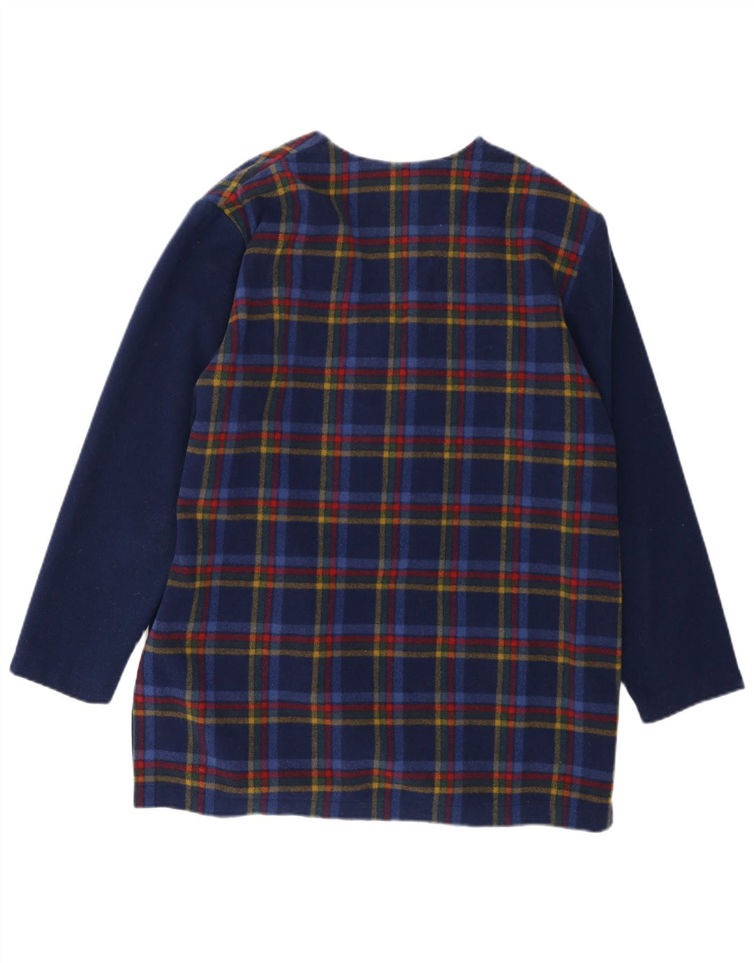 SCHMEINCK Γυναικείο Πανωφόρι UK 16 Large Navy Blue Check Wool