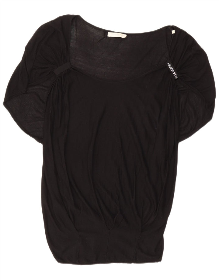 GUESS BY MARCIANO Γυναικεία Μπλούζα Τοπ UK 14 Medium Black Silk