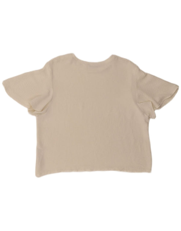 Zara Γυναικεία Μπλούζα Τοπ UK 16 Large White Polyester