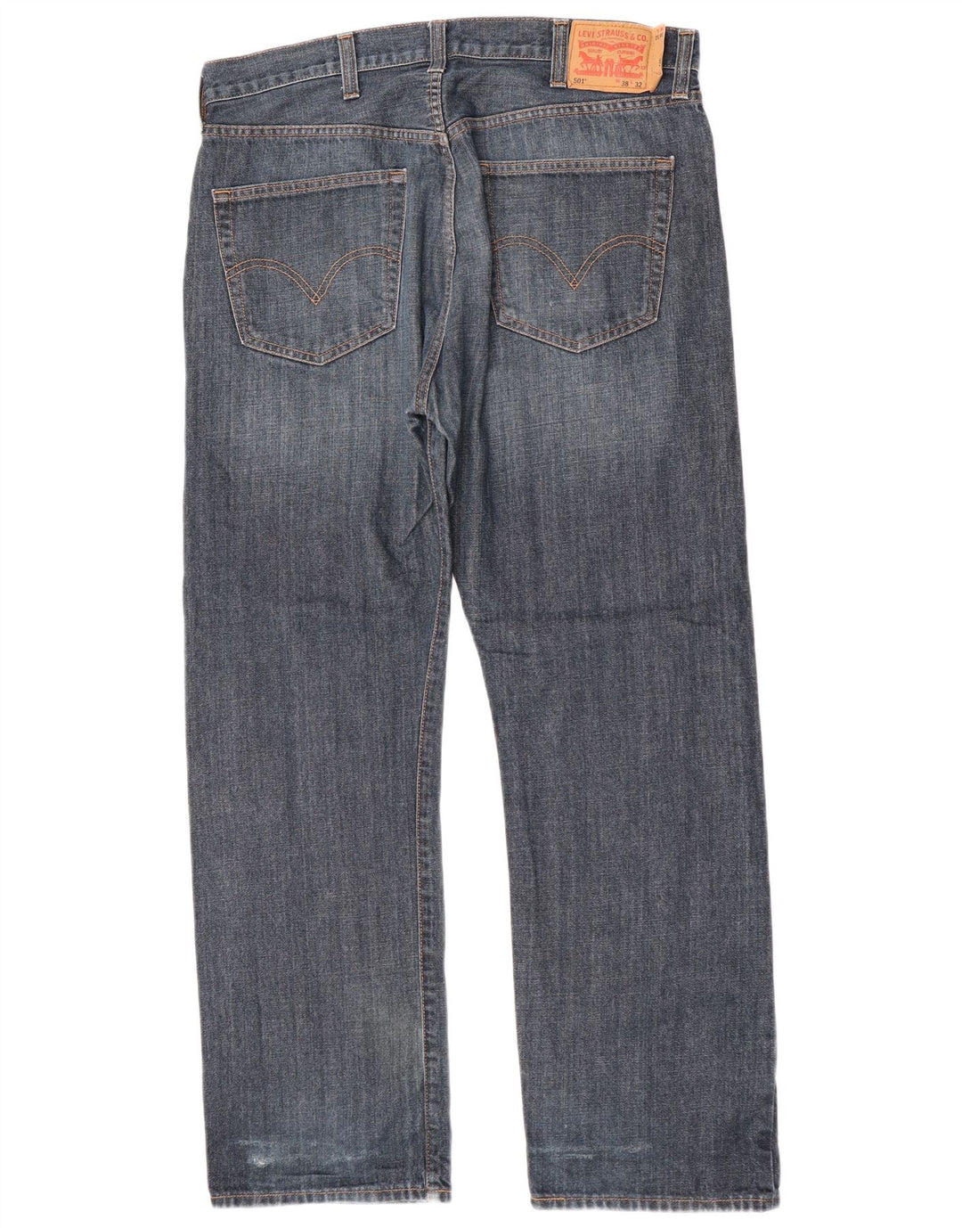 Levi's Mens 501 Straight Jeans W38 L32 Μπλε Βαμβακερό